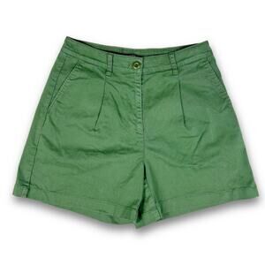 J. Crew High Waist Chino Shorts Green Sz 2 Safari